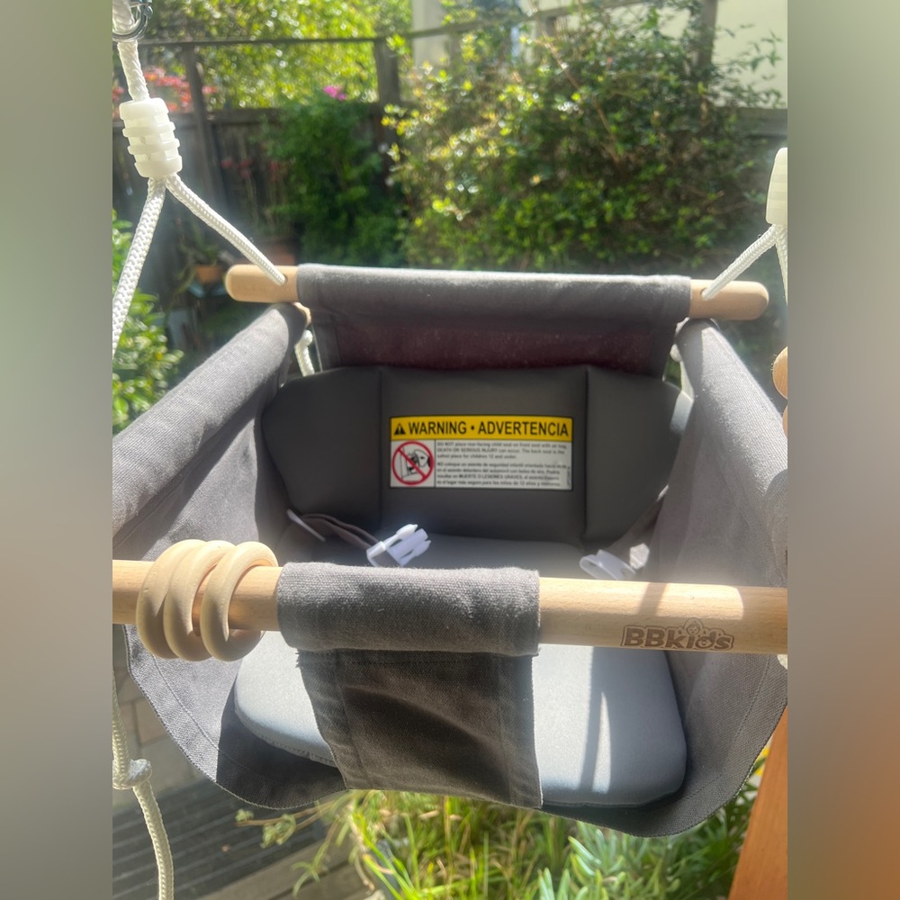 Gray Infant Swing Seat – Secure Hanging Baby Swing